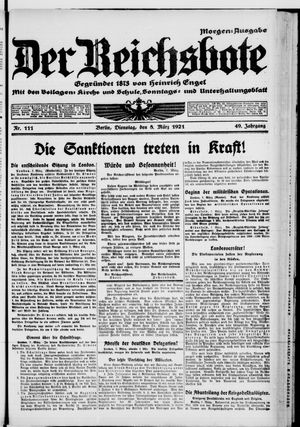 Der Reichsbote vom 08.03.1921