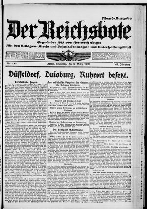 Der Reichsbote on Mar 8, 1921