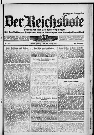 Der Reichsbote vom 11.03.1921