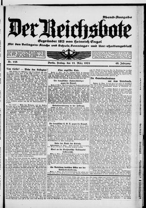 Der Reichsbote vom 11.03.1921