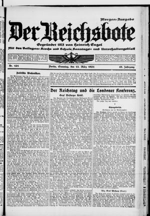 Der Reichsbote vom 13.03.1921