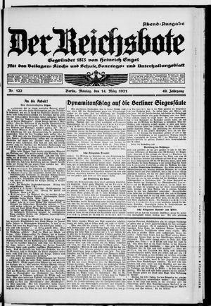Der Reichsbote on Mar 14, 1921
