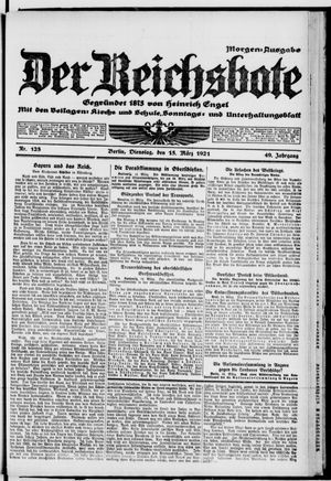 Der Reichsbote vom 15.03.1921