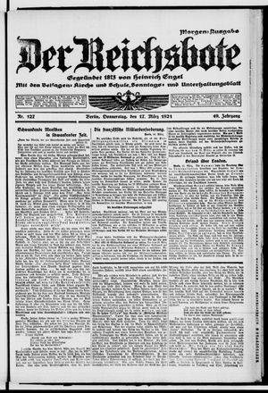Der Reichsbote vom 17.03.1921