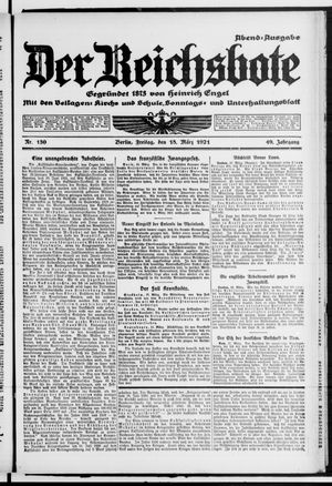 Der Reichsbote on Mar 18, 1921