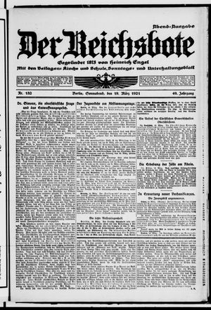 Der Reichsbote vom 19.03.1921