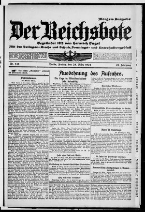 Der Reichsbote vom 25.03.1921