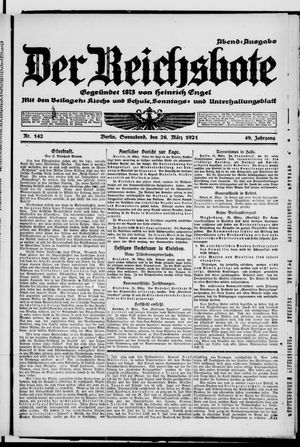 Der Reichsbote vom 26.03.1921