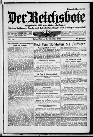Der Reichsbote on Mar 30, 1921