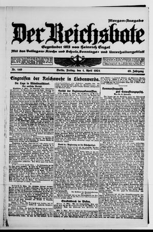 Der Reichsbote vom 01.04.1921