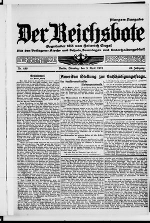 Der Reichsbote on Apr 5, 1921