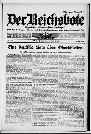 Der Reichsbote vom 08.04.1921