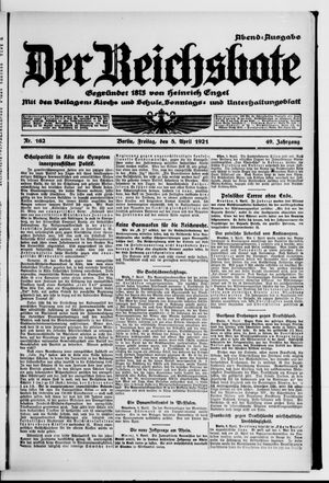 Der Reichsbote on Apr 8, 1921