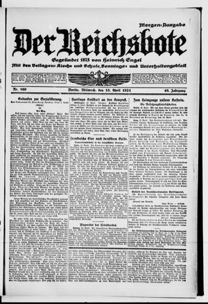 Der Reichsbote on Apr 13, 1921