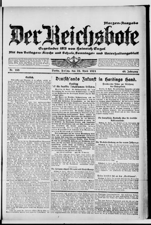 Der Reichsbote on Apr 22, 1921
