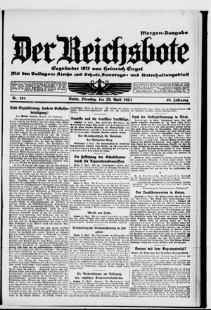 Der Reichsbote vom 26.04.1921