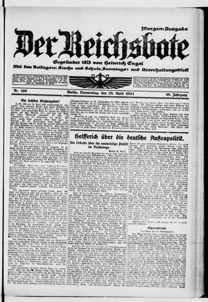 Der Reichsbote on Apr 28, 1921