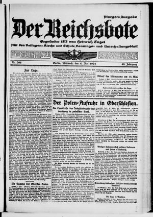 Der Reichsbote vom 04.05.1921