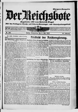 Der Reichsbote on May 5, 1921