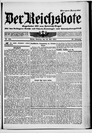 Der Reichsbote vom 15.05.1921