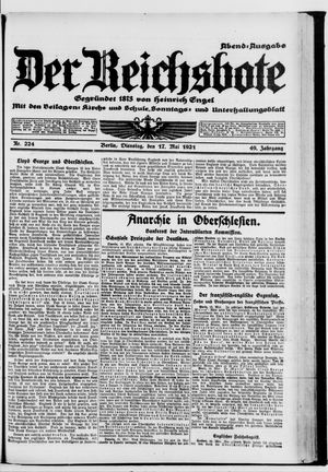 Der Reichsbote vom 17.05.1921