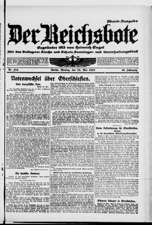 Der Reichsbote on May 23, 1921