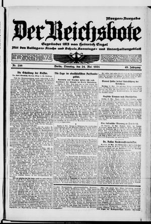 Der Reichsbote on May 24, 1921