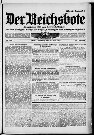 Der Reichsbote vom 26.05.1921