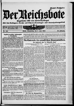 Der Reichsbote on Jun 2, 1921