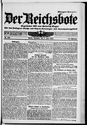 Der Reichsbote vom 07.06.1921