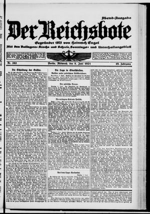 Der Reichsbote on Jun 8, 1921
