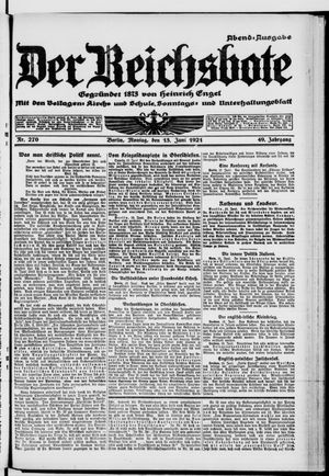 Der Reichsbote on Jun 13, 1921