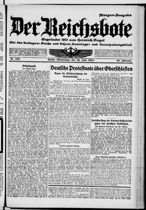 Der Reichsbote vom 16.06.1921