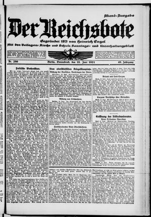 Der Reichsbote vom 18.06.1921