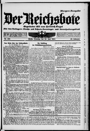 Der Reichsbote vom 26.06.1921