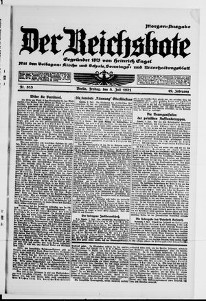 Der Reichsbote vom 08.07.1921