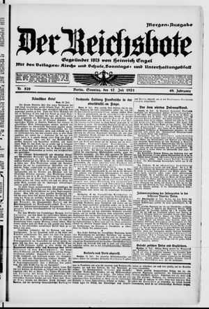 Der Reichsbote vom 17.07.1921