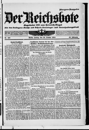 Der Reichsbote on Oct 28, 1921