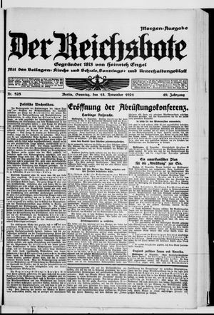 Der Reichsbote on Nov 13, 1921