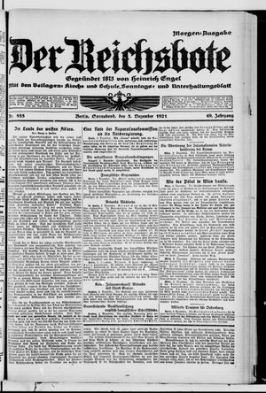 Der Reichsbote vom 03.12.1921