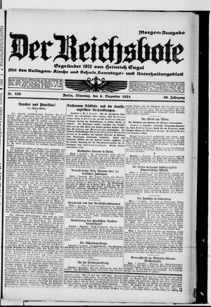 Der Reichsbote vom 06.12.1921