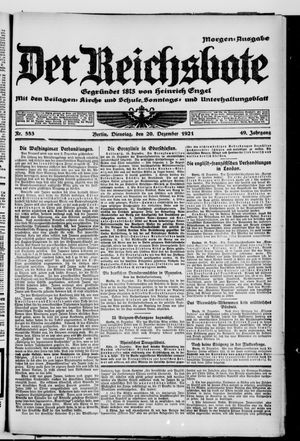 Der Reichsbote vom 20.12.1921