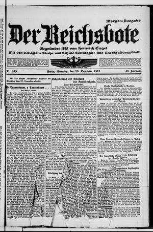 Der Reichsbote on Dec 25, 1921