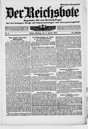 Der Reichsbote vom 03.01.1922