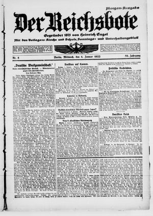 Der Reichsbote vom 04.01.1922