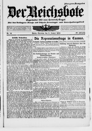 Der Reichsbote vom 08.01.1922