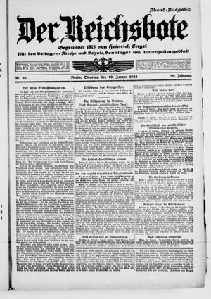 Der Reichsbote vom 10.01.1922