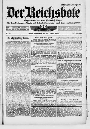 Der Reichsbote vom 12.01.1922