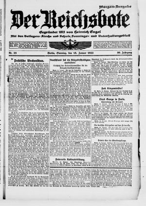 Der Reichsbote vom 15.01.1922