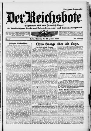 Der Reichsbote vom 22.01.1922